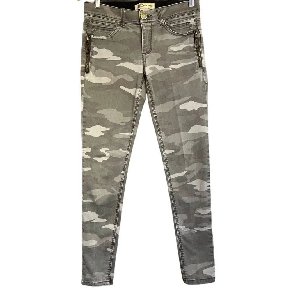 Democracy Camouflage Skinny Jeans with Ab Solution Technology